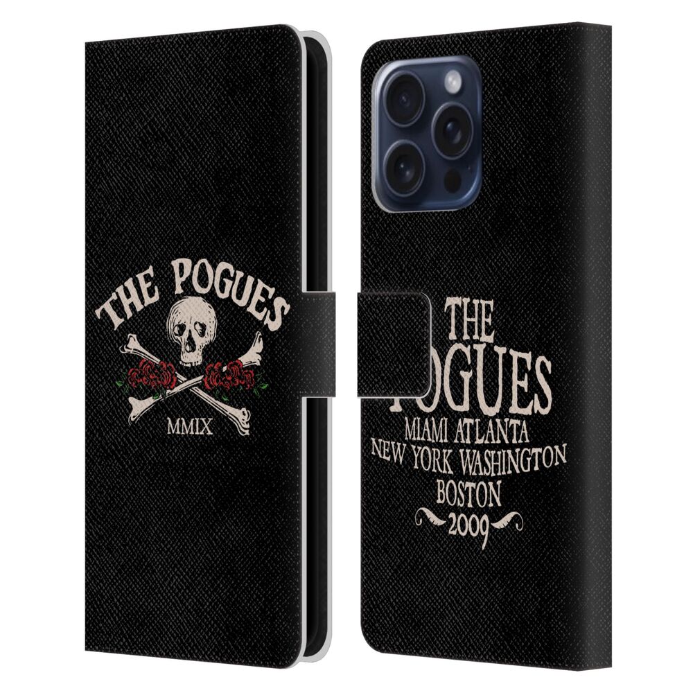 POGUES - Graphics / Skull レザー手帳型