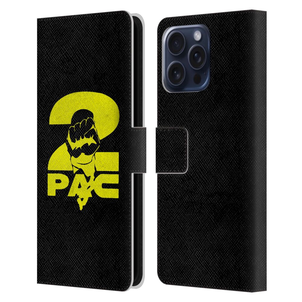 2PAC 2パック - Logos / Yellow Fist レザー手帳型 / Apple iPhoneケース 【公式 / オフィシャル】