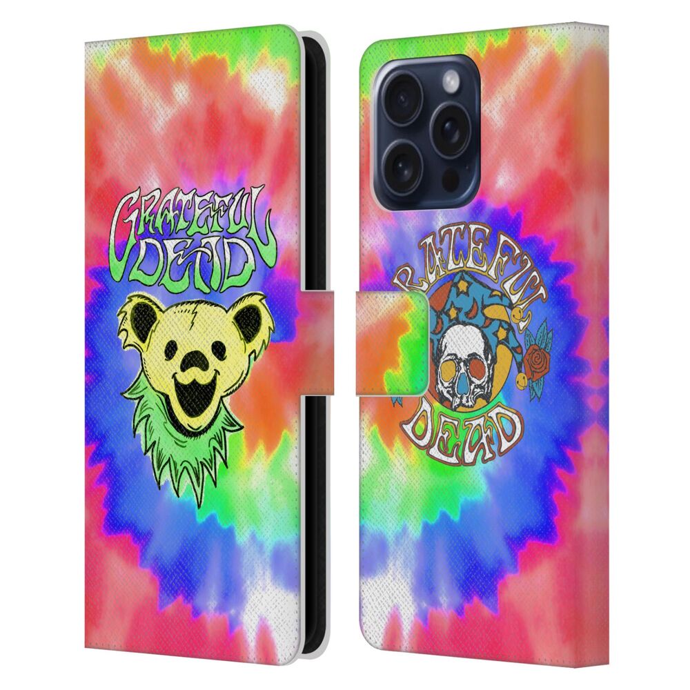 GRATEFUL DEAD グレイトフルデッド - Trends / Bear Tie Dye レザー手帳型 / Apple iPhoneケース 【公式 / オフィシャル】