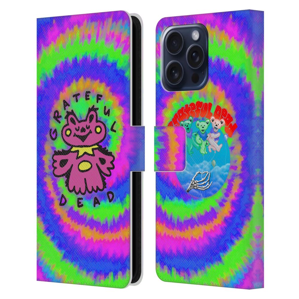 GRATEFUL DEAD グレイトフルデッド - Trends / Dancing Bear Colorful レザー手帳型 / Apple iPhoneケース 【公式 / オフィシャル】