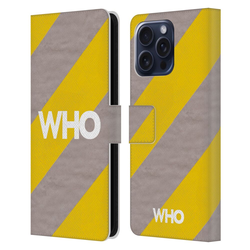 THE WHO ザ・フー (結成 60周年 ) - 2019 Album / Yellow Diagonal Stripes レザー手帳型 / Apple iPhoneケース 【公式 / オフィシャル】