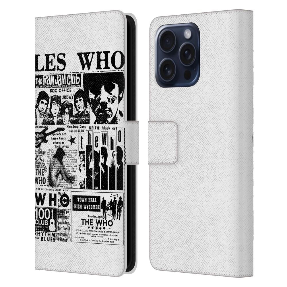 THE WHO ザ・フー (結成 60周年 ) - Band Art / Les Who レザー手帳型 / Apple iPhoneケース 【公式 / オフィシャル】