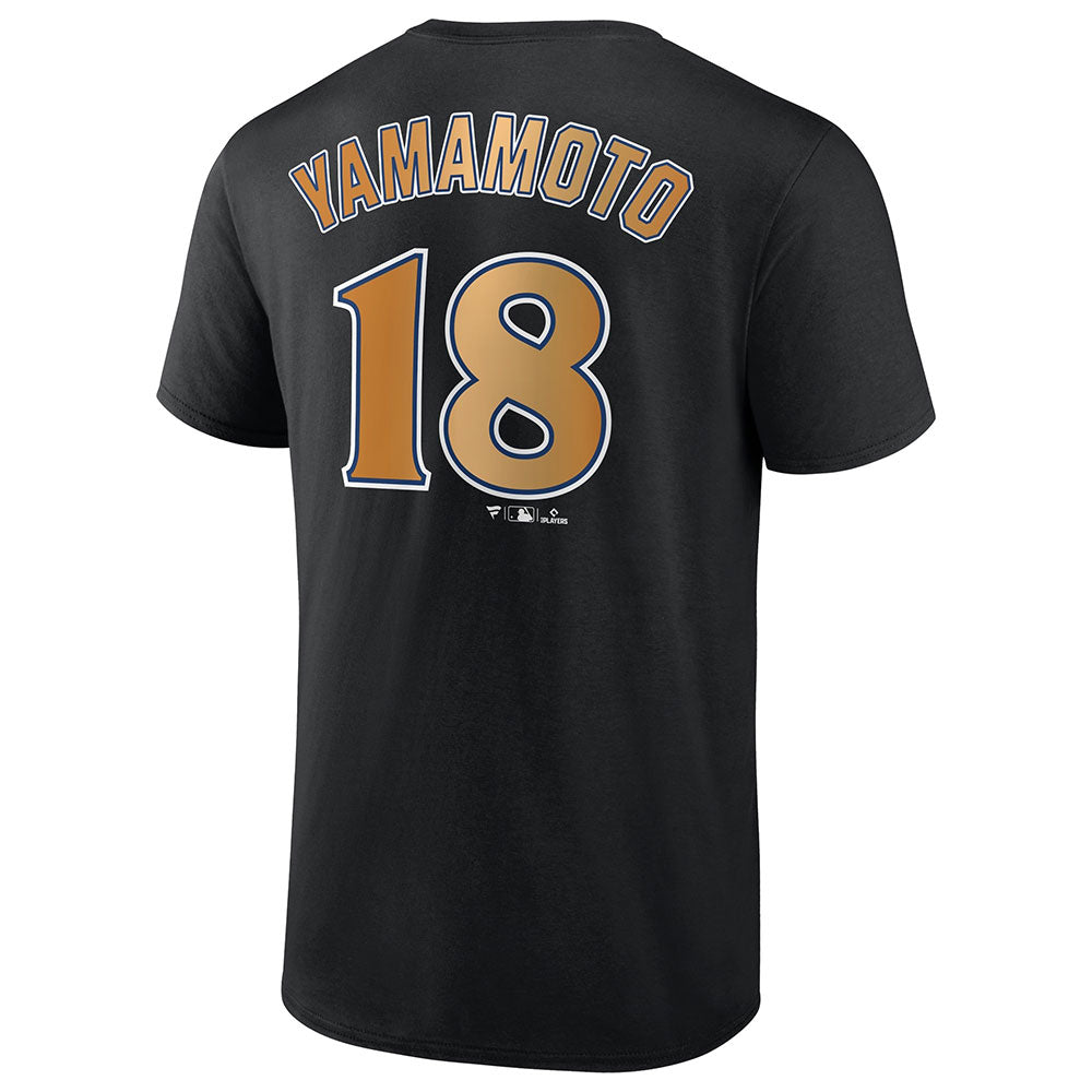 
                  
                    【予約商品】 YOSHINOBU YAMAMOTO 山本由伸 - World Series Champion Player ネーム&ナンバー / 限定 / バックプリントあり / Tシャツ / メンズ
                  
                