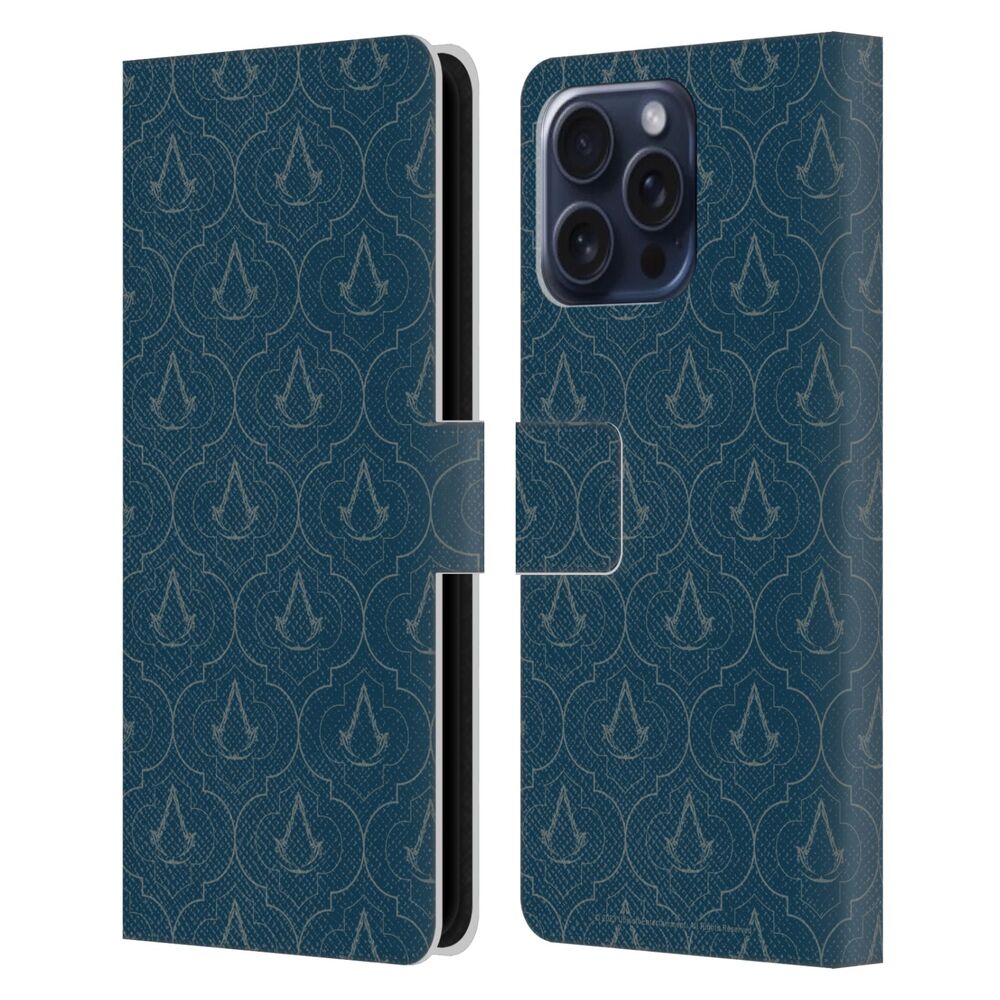 ASSASSINS CREED アサシンクリード - Mirage Graphics / Crest Patterns レザー手帳型 / Apple iPhoneケース 【公式 / オフィシャル】