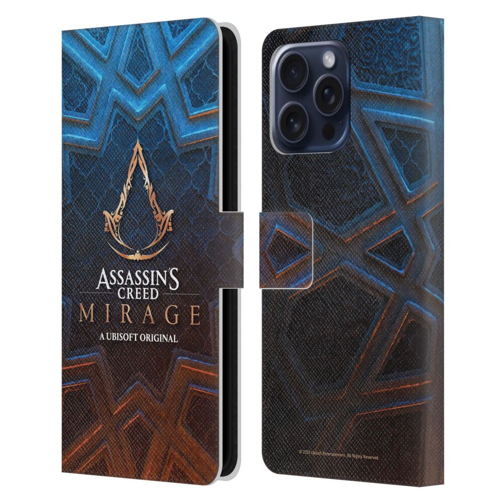 ASSASSINS CREED アサシンクリード - Mirage Graphics / Crest Logo レザー手帳型 / Apple iPhoneケース 【公式 / オフィシャル】