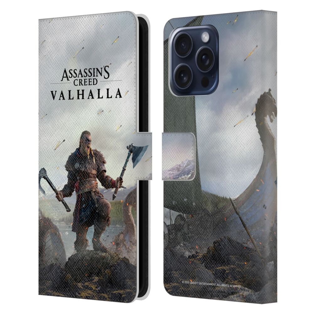 ASSASSINS CREED アサシンクリード - Valhalla Key Art / Male Eivor レザー手帳型 / Apple iPhoneケース 【公式 / オフィシャル】