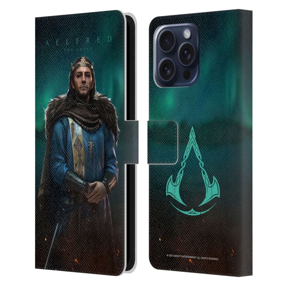 ASSASSINS CREED アサシンクリード - Valhalla Key Art / Alfred The Great レザー手帳型 / Apple iPhoneケース 【公式 / オフィシャル】