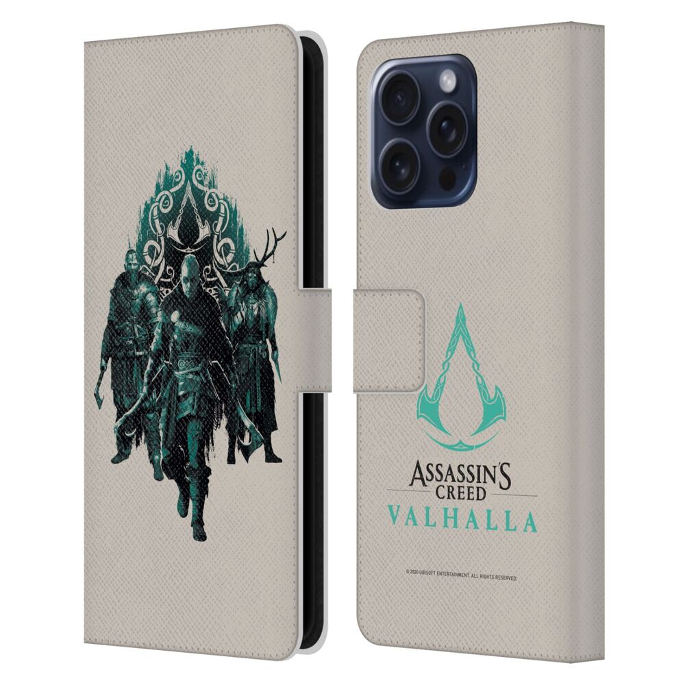 ASSASSINS CREED アサシンクリード - Valhalla Compositions And Patterns / Carvings And Paint レザー手帳型 / Apple iPhoneケース 【公式 / オフィシャル】