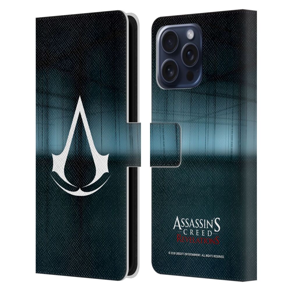 ASSASSINS CREED アサシンクリード - Revelations Logo / Animus Black Room レザー手帳型 / Apple iPhoneケース 【公式 / オフィシャル】