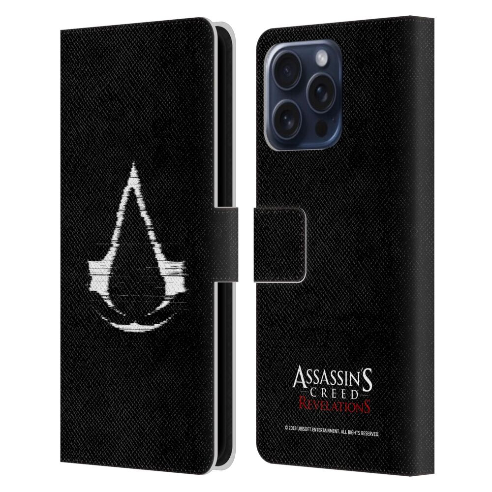 ASSASSINS CREED アサシンクリード - Revelations Logo / Distorted レザー手帳型 / Apple iPhoneケース 【公式 / オフィシャル】