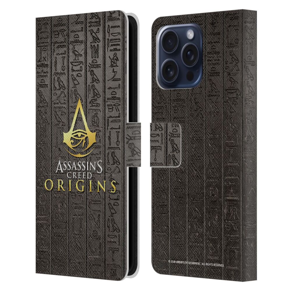 ASSASSINS CREED アサシンクリード - Origins Key Art / Hieroglyphics レザー手帳型 / Apple iPhoneケース 【公式 / オフィシャル】