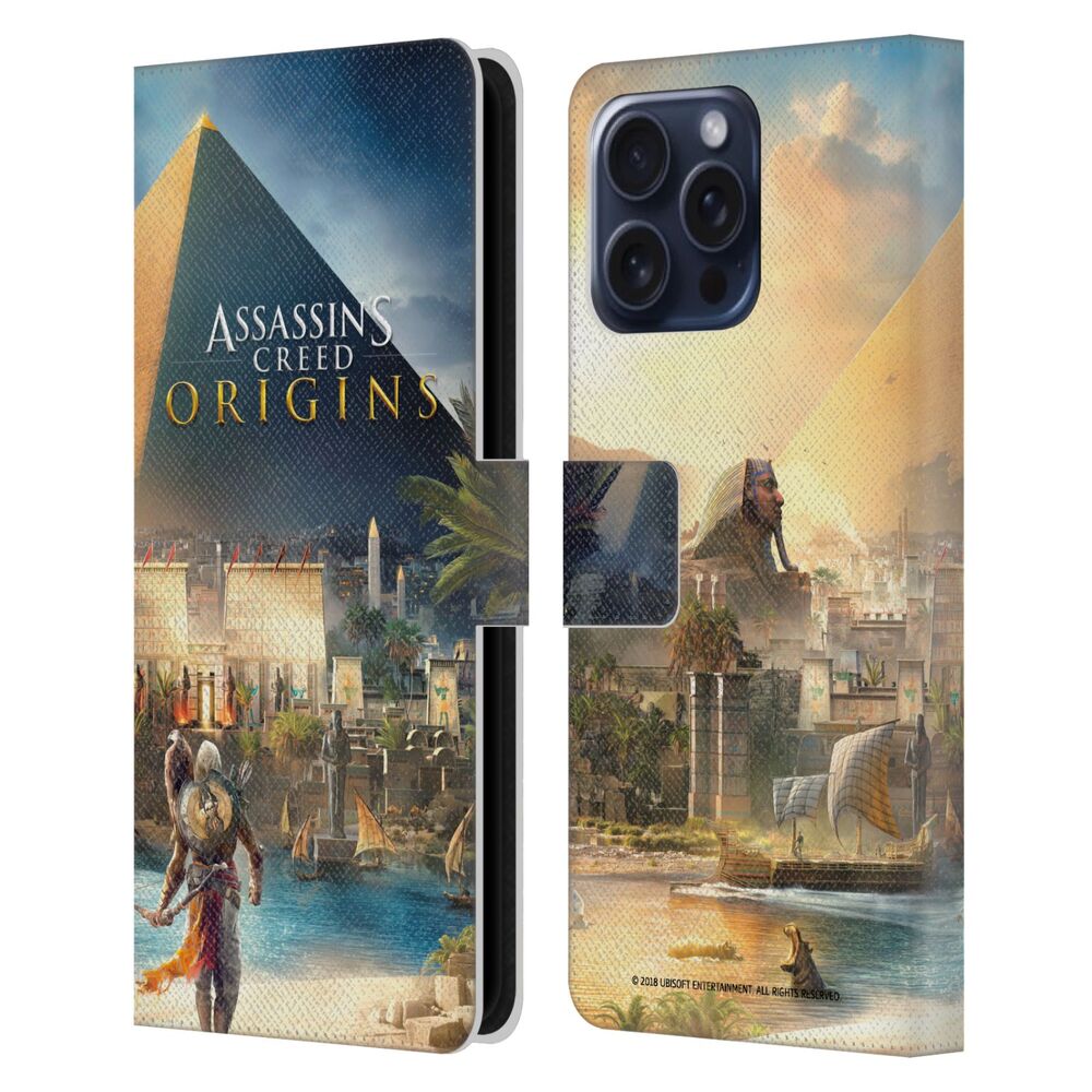 ASSASSINS CREED アサシンクリード - Origins Key Art / Bayek Pyramid レザー手帳型 / Apple iPhoneケース 【公式 / オフィシャル】