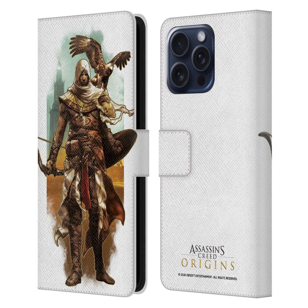 ASSASSINS CREED アサシンクリード - Origins Character Art / Bayek Eagle レザー手帳型 / Apple iPhoneケース 【公式 / オフィシャル】