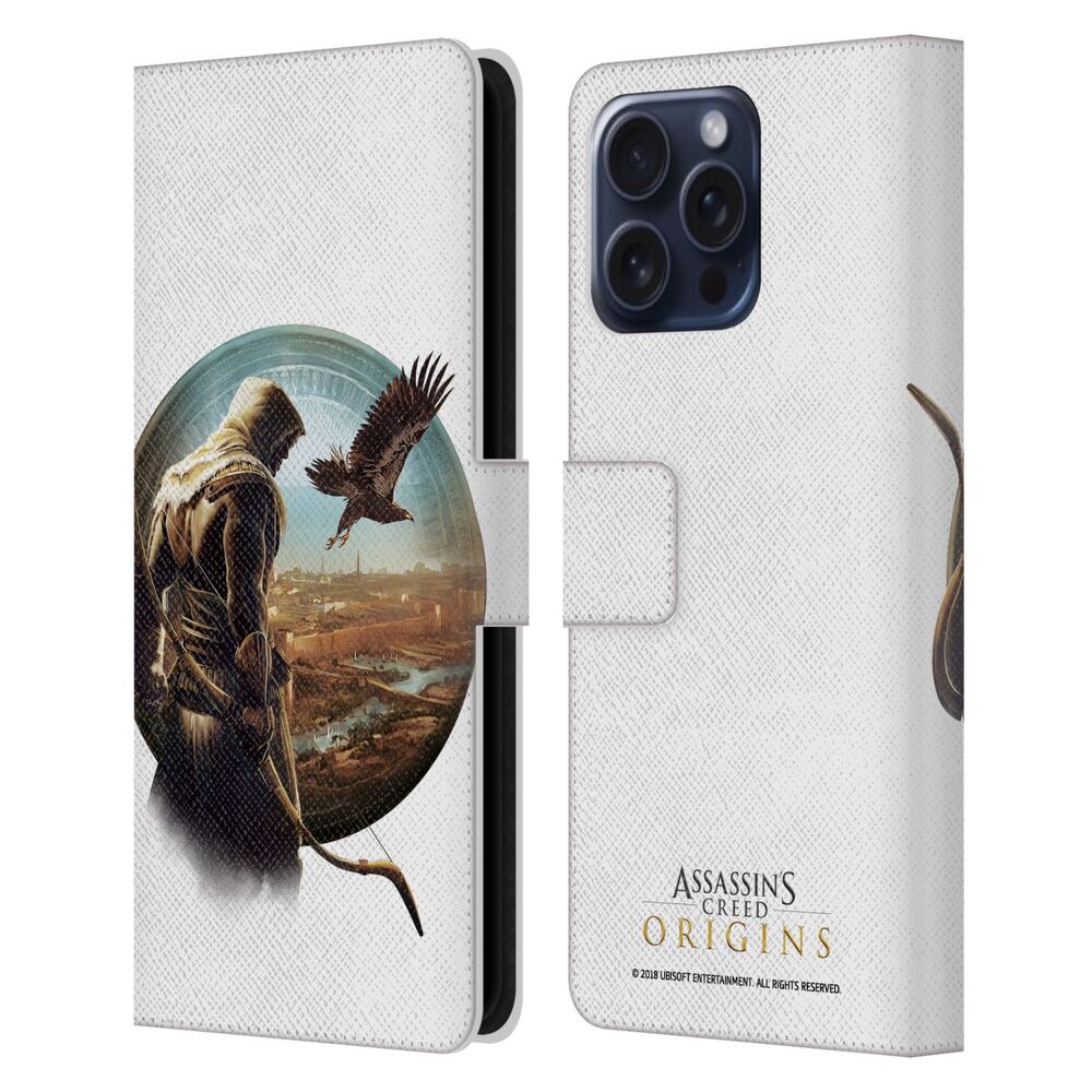 ASSASSINS CREED アサシンクリード - Origins Character Art / Bayek Eagle 2 レザー手帳型 / Apple iPhoneケース 【公式 / オフィシャル】