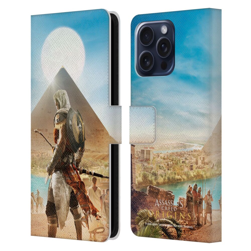 ASSASSINS CREED アサシンクリード - Origins Character Art / Bayek Pyramid レザー手帳型 / Apple iPhoneケース 【公式 / オフィシャル】