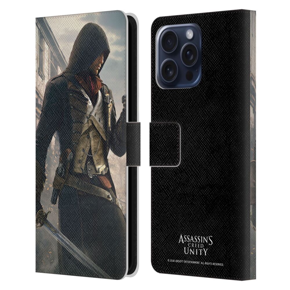 ASSASSINS CREED アサシンクリード - Unity Key Art / Arno Dorian Cross レザー手帳型 / Apple iPhoneケース 【公式 / オフィシャル】