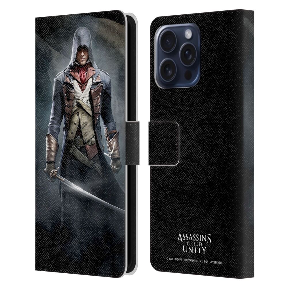 ASSASSINS CREED アサシンクリード - Unity Key Art / Arno Dorian Sword レザー手帳型 / Apple iPhoneケース 【公式 / オフィシャル】