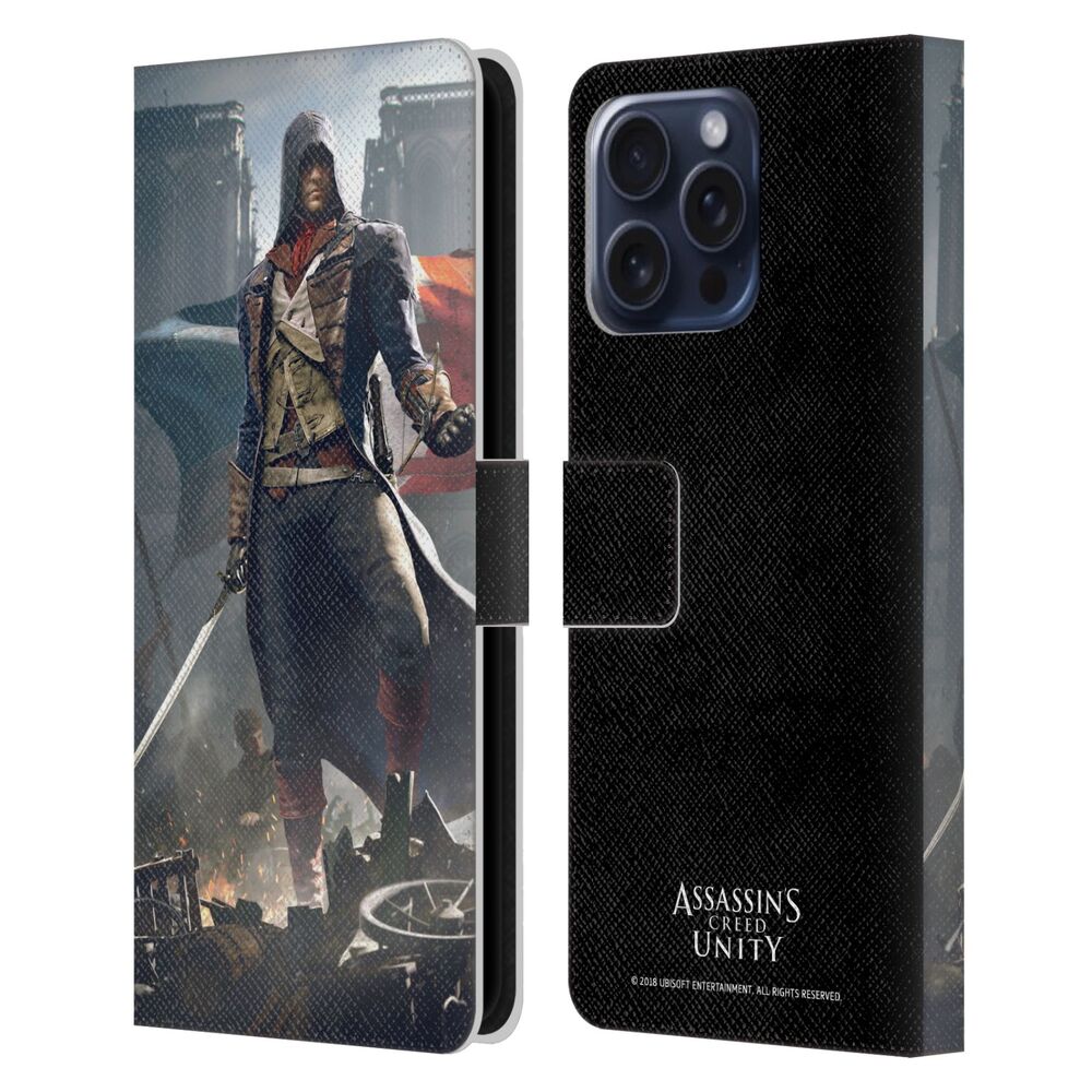 ASSASSINS CREED アサシンクリード - Unity Key Art / Arno Dorian French Flag レザー手帳型 / Apple iPhoneケース 【公式 / オフィシャル】