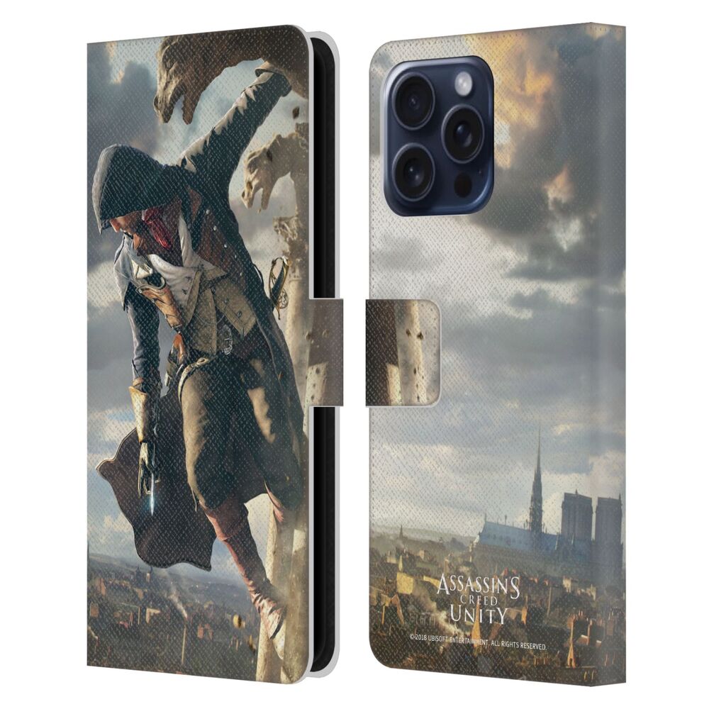 ASSASSINS CREED アサシンクリード - Unity Key Art / Arno Phantom Blade レザー手帳型 / Apple iPhoneケース 【公式 / オフィシャル】