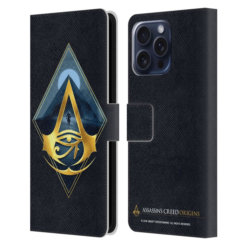 ASSASSINS CREED アサシンクリード - Origins Crests / Midnight Desert レザー手帳型 / Apple iPhoneケース 【公式 / オフィシャル】