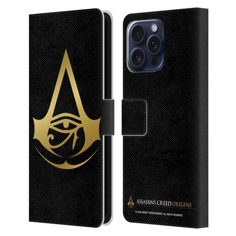 ASSASSINS CREED アサシンクリード - Origins Crests / Plain レザー手帳型 / Apple iPhoneケース 【公式 / オフィシャル】