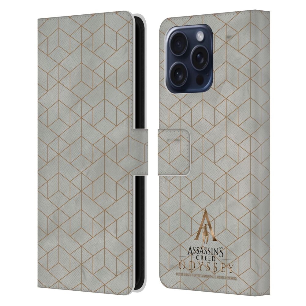 ASSASSINS CREED アサシンクリード - Odyssey Patterns / Gold And Marble レザー手帳型 / Apple iPhoneケース 【公式 / オフィシャル】