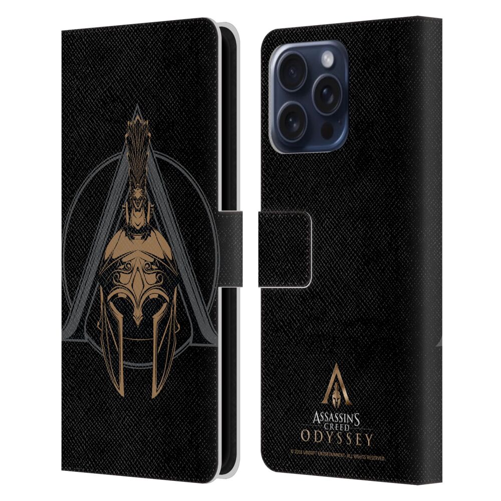 ASSASSINS CREED アサシンクリード - Odyssey Artwork / Gold Helmet レザー手帳型 / Apple iPhoneケース 【公式 / オフィシャル】