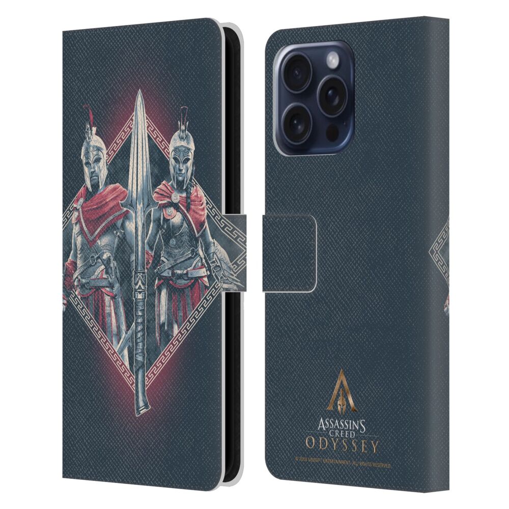 ASSASSINS CREED アサシンクリード - Odyssey Artwork / Alexios And Kassandra レザー手帳型 / Apple iPhoneケース 【公式 / オフィシャル】