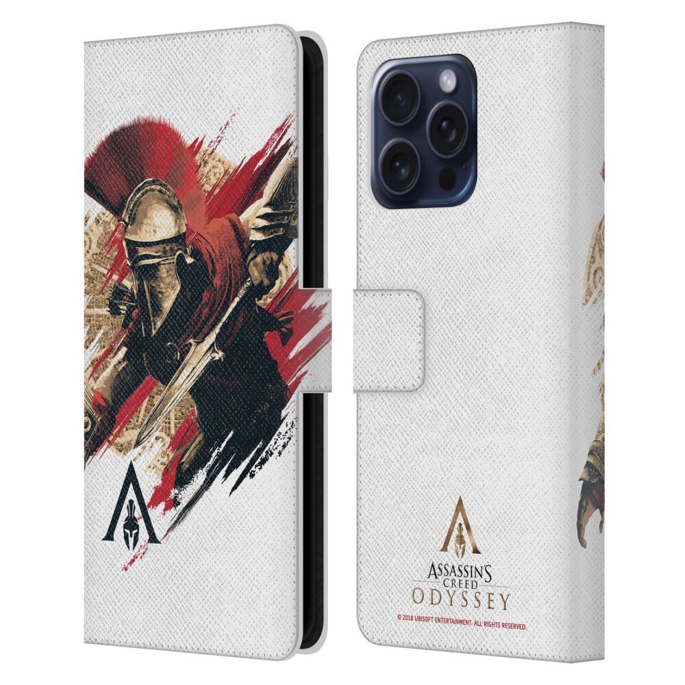 ASSASSINS CREED アサシンクリード - Odyssey Artwork / Alexios With Spear レザー手帳型 / Apple iPhoneケース 【公式 / オフィシャル】