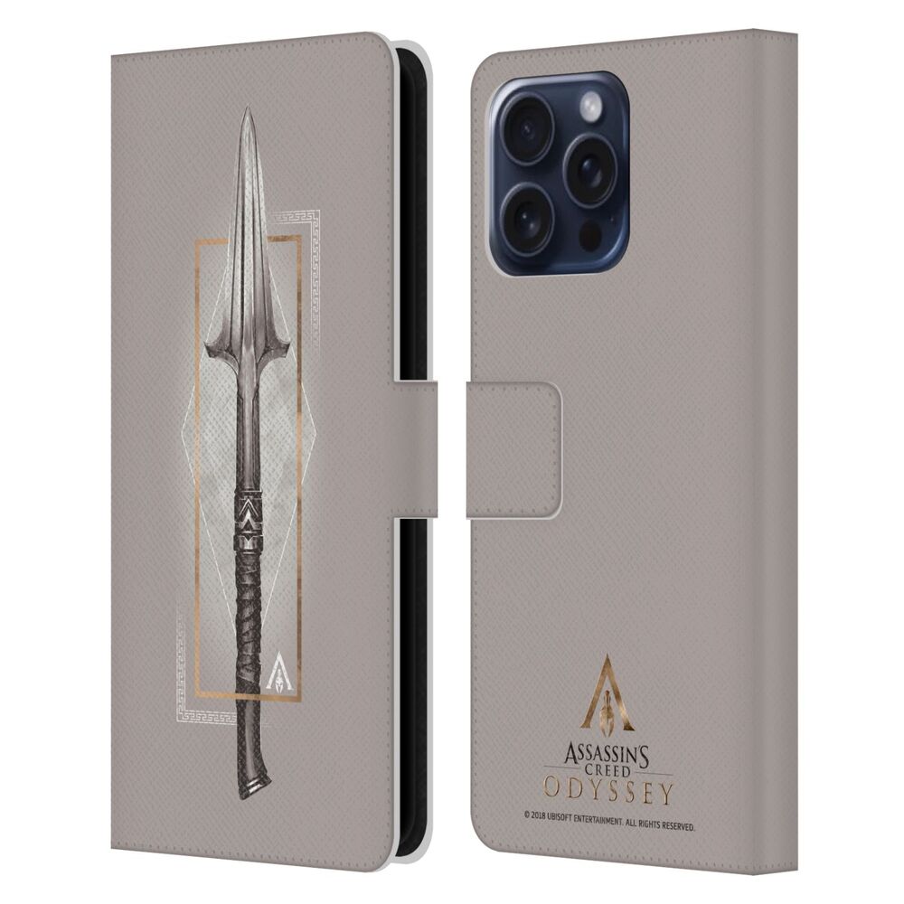 ASSASSINS CREED アサシンクリード - Odyssey Artwork / Spear レザー手帳型 / Apple iPhoneケース 【公式 / オフィシャル】