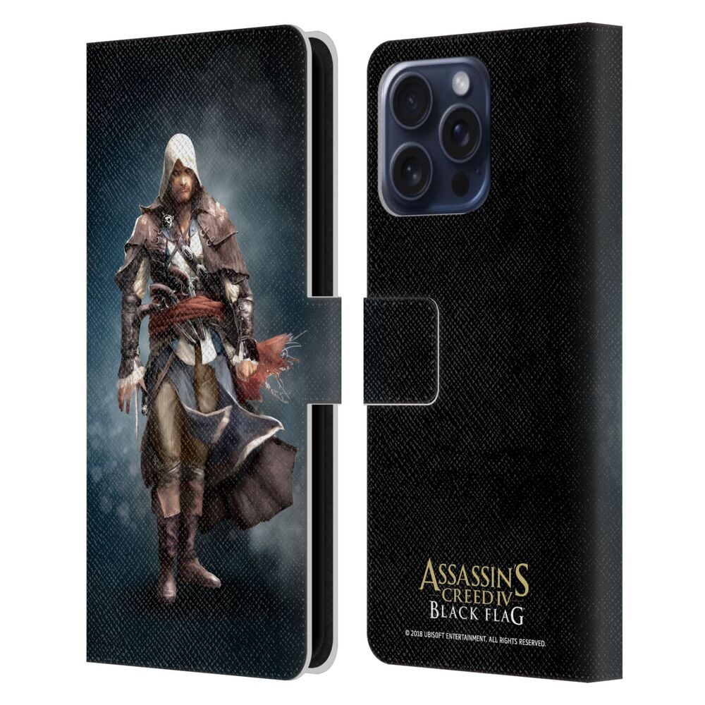 ASSASSINS CREED アサシンクリード - Black Flag Characters / Edward Kenway レザー手帳型 / Apple iPhoneケース 【公式 / オフィシャル】