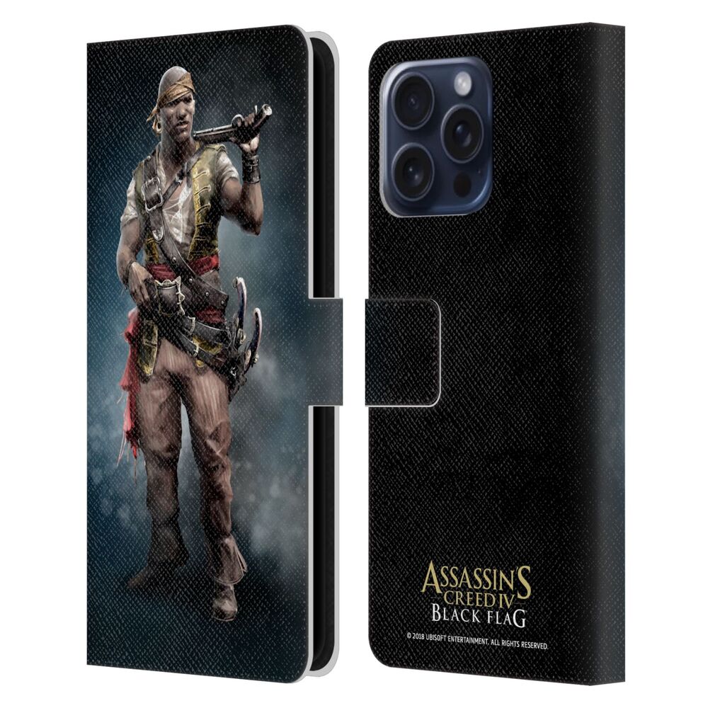 ASSASSINS CREED アサシンクリード - Black Flag Characters / Ad?wal? レザー手帳型 / Apple iPhoneケース 【公式 / オフィシャル】