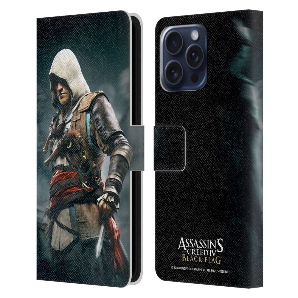 ASSASSINS CREED アサシンクリード - Black Flag Key Art / Edward Crowd レザー手帳型 / Apple iPhoneケース 【公式 / オフィシャル】