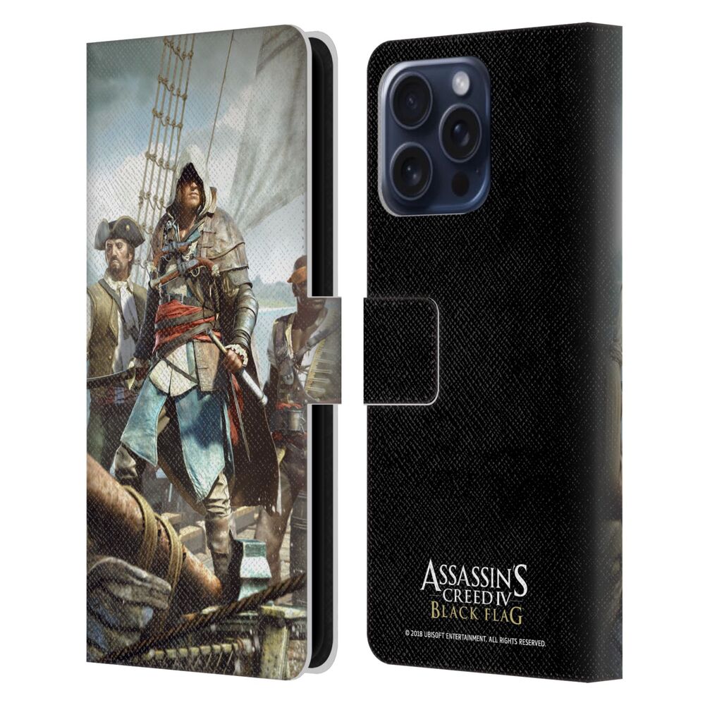 ASSASSINS CREED アサシンクリード - Black Flag Key Art / Edward Kenway レザー手帳型 / Apple iPhoneケース 【公式 / オフィシャル】