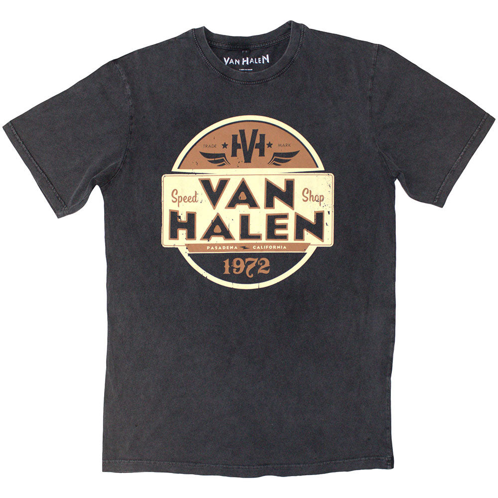 VAN HALEN ヴァンヘイレン (エドワード生誕 70周年 ) - Speed Shop / Stone Wash / Tシャツ / メンズ 【公式 / オフィシャル】