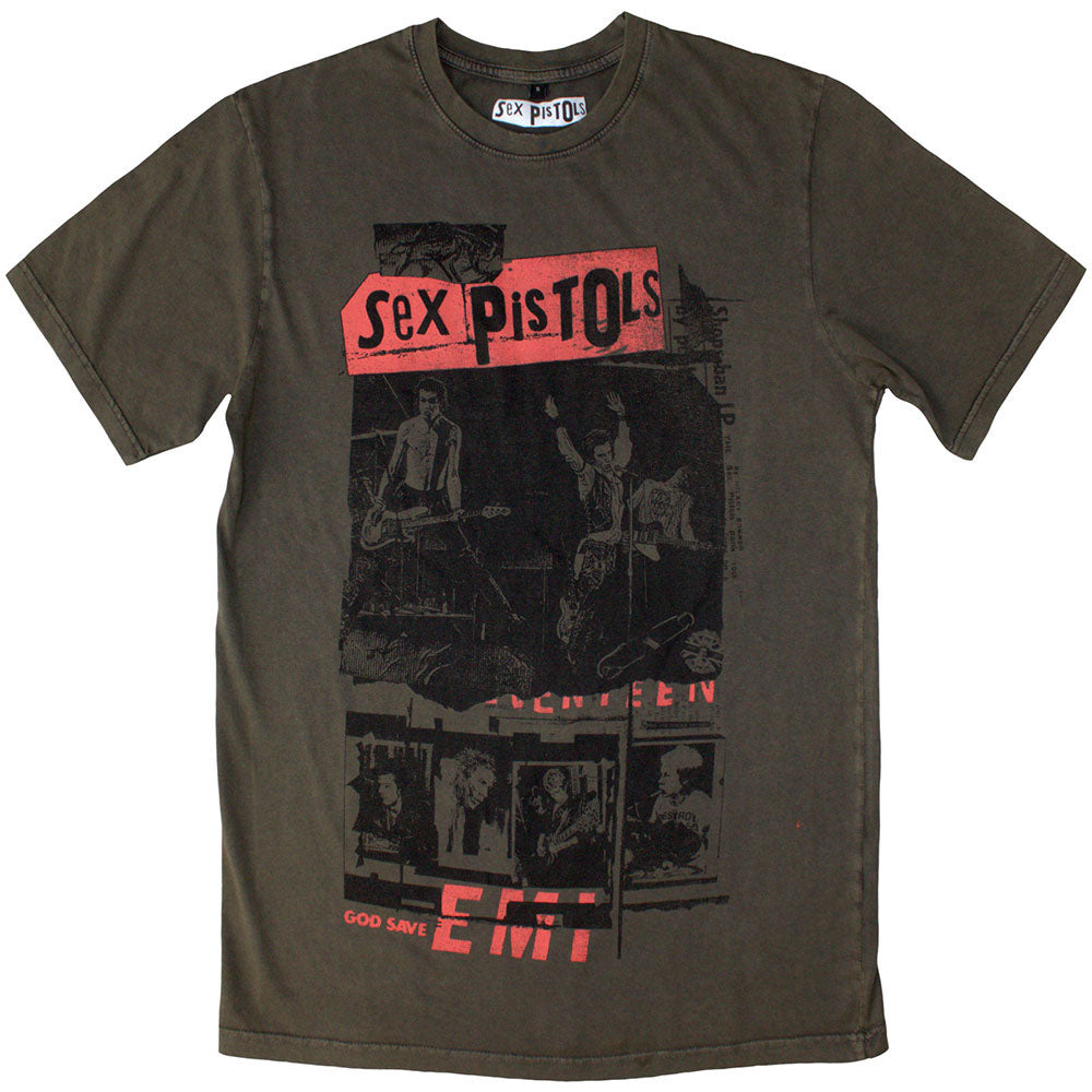 SEX PISTOLS セックスピストルズ (PUNKSPRING 2025 出演 ) - Photo Collage / Stone Wash / Tシャツ / メンズ 【公式 / オフィシャル】