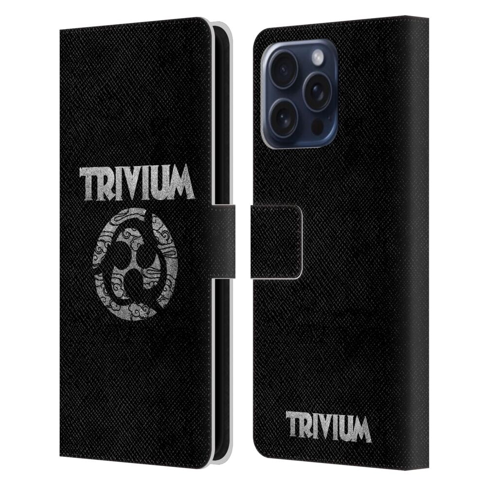 TRIVIUM トリヴィアム - Graphics / Swirl Logo レザー手帳型 / Apple iPhoneケース 【公式 / オフィシャル】