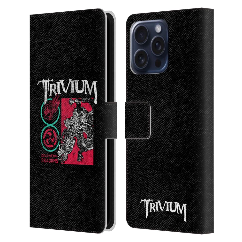 TRIVIUM トリヴィアム - Graphics / Deadmen And Dragons Date レザー手帳型 / Apple iPhoneケース 【公式 / オフィシャル】