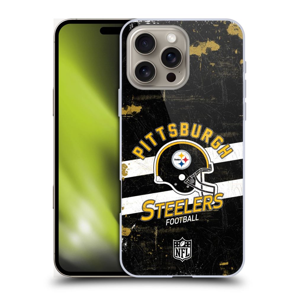 PITTSBURGH STEELERS（NFL） ピッツバーグスティーラーズ ピッツバーグスティーラーズ - Helmet Distressed ハード case / Apple iPhoneケース 【公式 / オフィシャル】