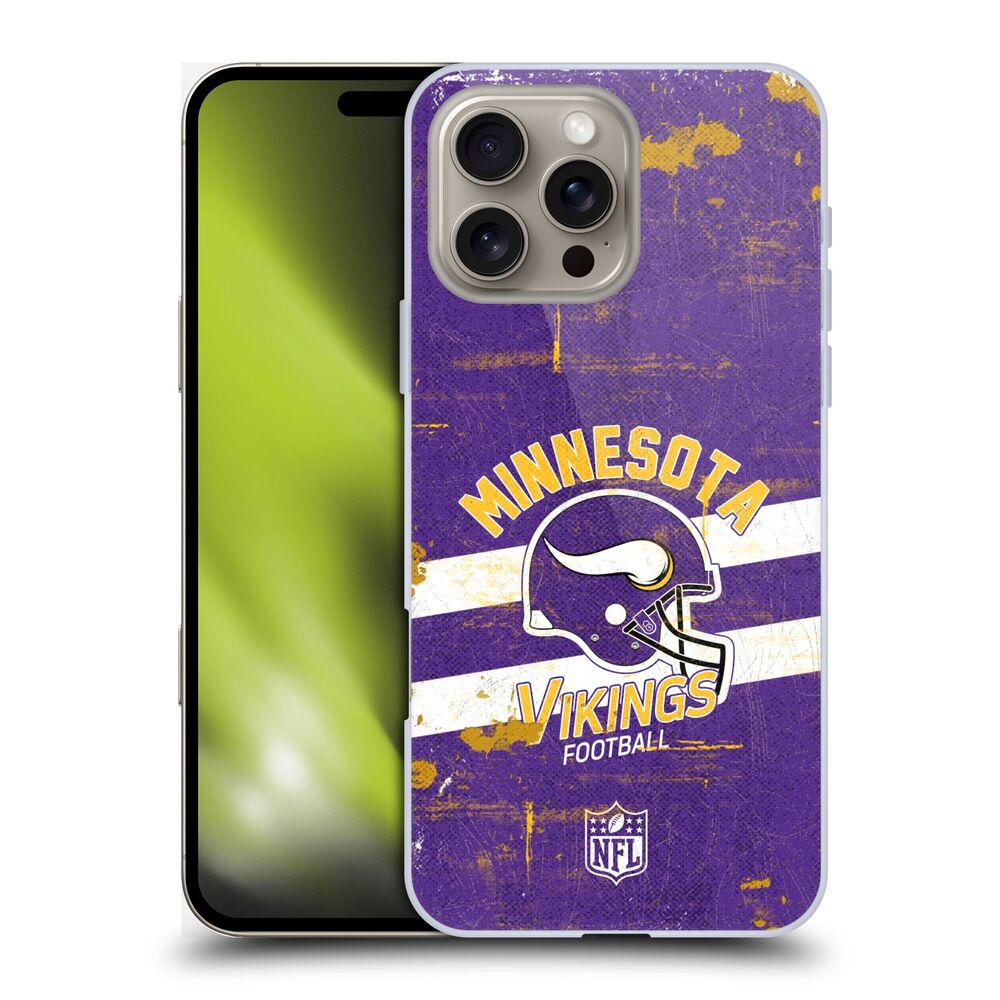 MINNESOTA VIKINGS（NFL） ミネソタバイキングス ミネソタバイキングス - Helmet Distressed ハード case / Apple iPhoneケース 【公式 / オフィシャル】