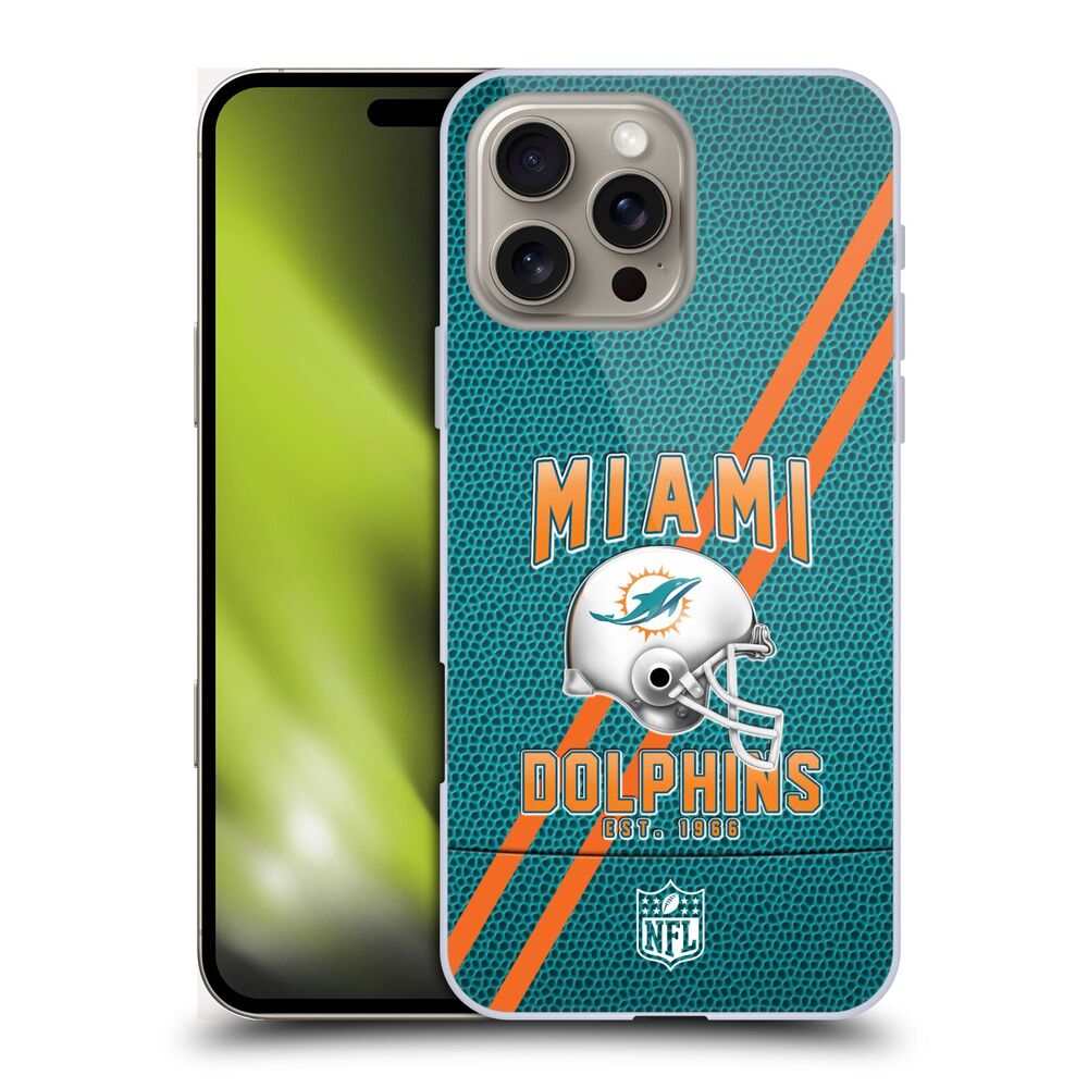 MIAMI DOLPHINS（NFL） マイアミドルフィンズ  マイアミドルフィンズ - Football Stripes ハード case / Apple iPhoneケース 【公式 / オフィシャル】