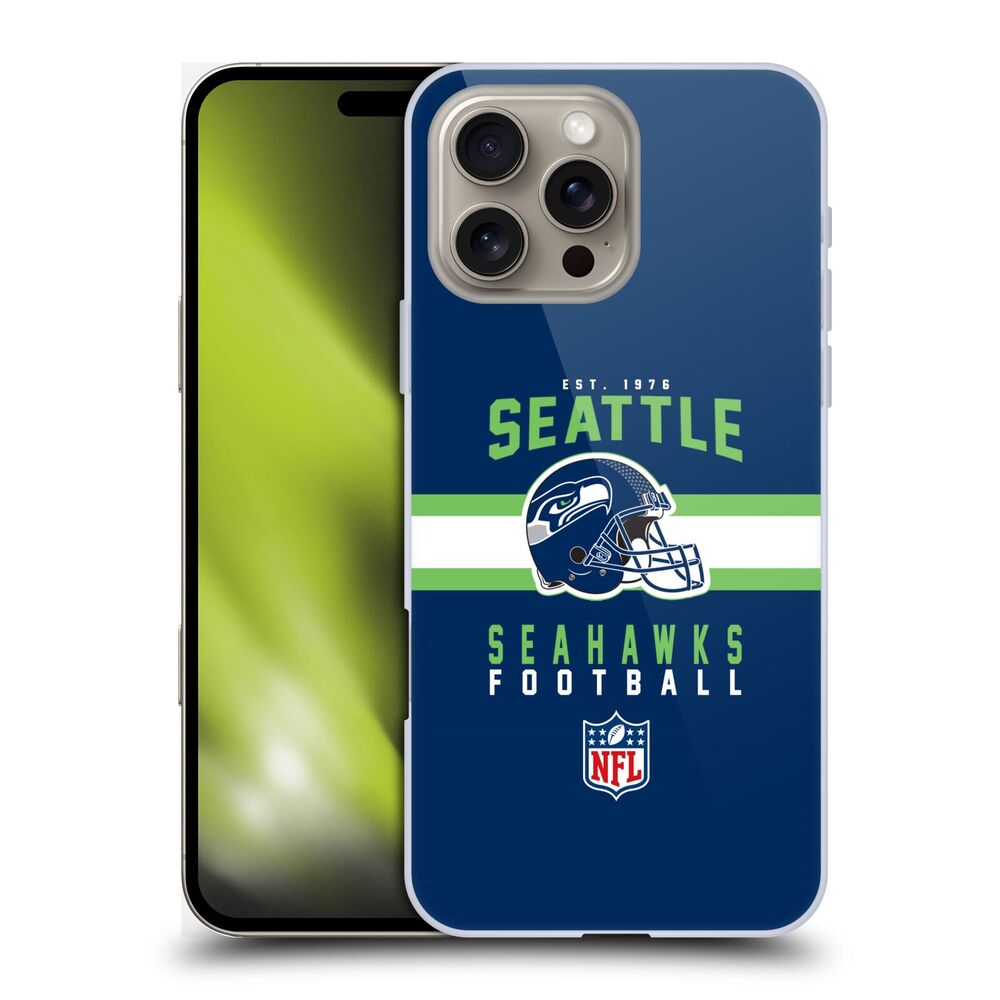 SEATTLE SEAHAWKS（NFL） シアトルシーホークス シアトルシーホークス - Helmet Typography ハード case / Apple iPhoneケース 【公式 / オフィシャル】