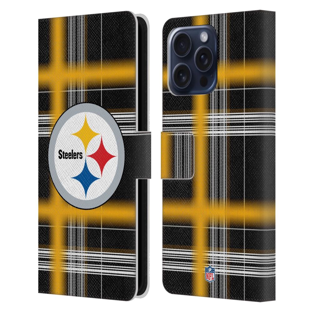 PHILADELPHIA EAGLES（NFL） フィラデルフィアイーグルス フィラデルフィアイーグルス - Ombre Black Plaid レザー手帳型 / Apple iPhoneケース 【公式 / オフィシャル】