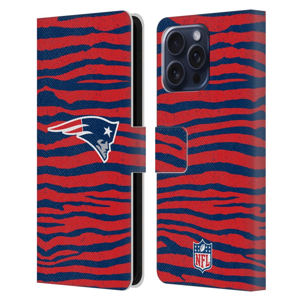 NEW ENGLAND PATRIOTS（NFL） パッツ パッツ - Zebra Animal Print レザー手帳型 / Apple iPhoneケース 【公式 / オフィシャル】