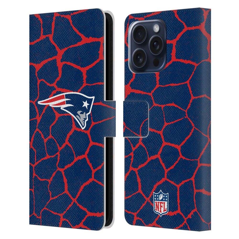 NEW ENGLAND PATRIOTS（NFL） パッツ パッツ - Giraffe Animal Print レザー手帳型 / Apple iPhoneケース 【公式 / オフィシャル】