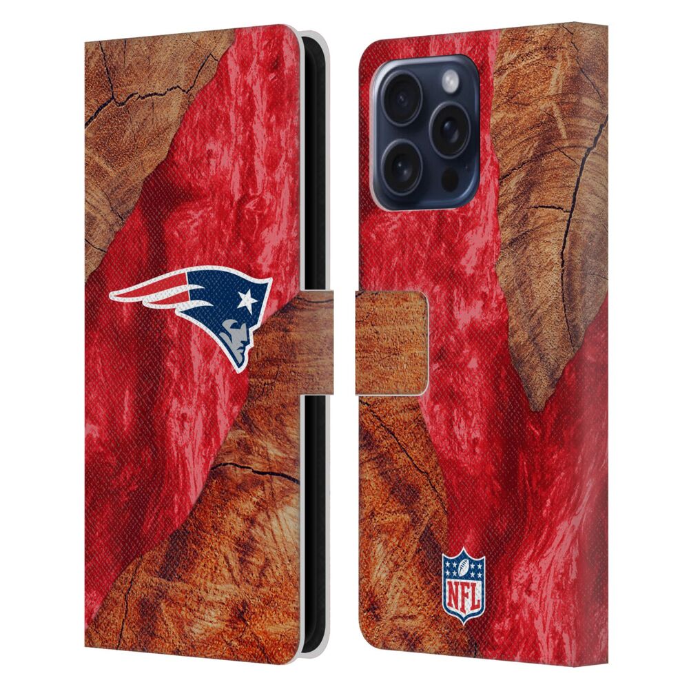 NEW ENGLAND PATRIOTS（NFL） パッツ パッツ - Wood Resin Print レザー手帳型 / Apple iPhoneケース 【公式 / オフィシャル】