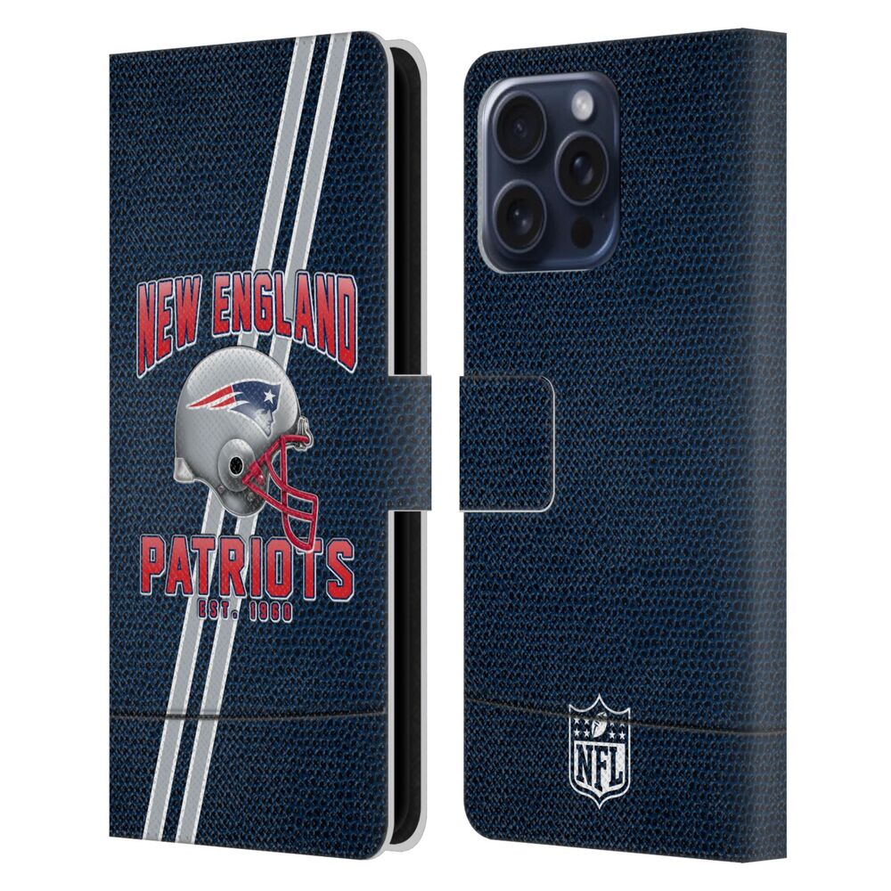 NEW ENGLAND PATRIOTS（NFL） パッツ パッツ - Football Stripes レザー手帳型 / Apple iPhoneケース 【公式 / オフィシャル】