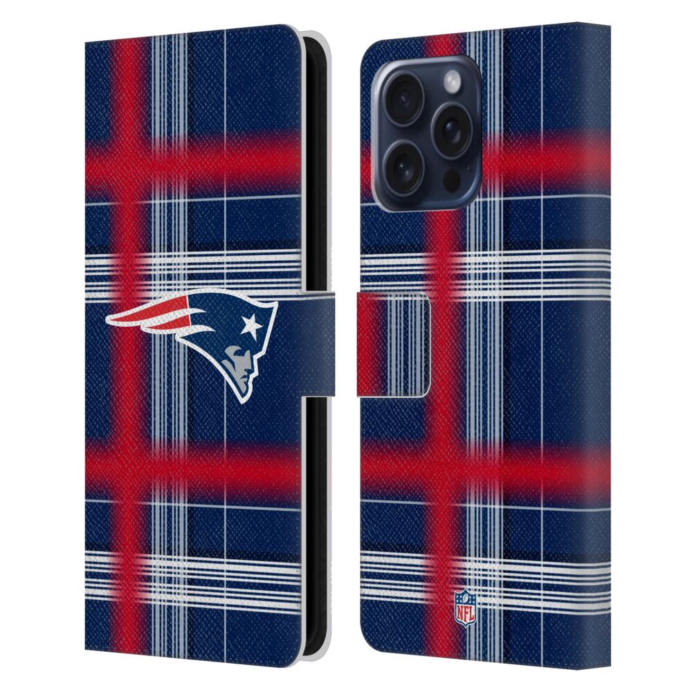 NEW ENGLAND PATRIOTS（NFL） パッツ パッツ - Plaid レザー手帳型 / Apple iPhoneケース 【公式 / オフィシャル】