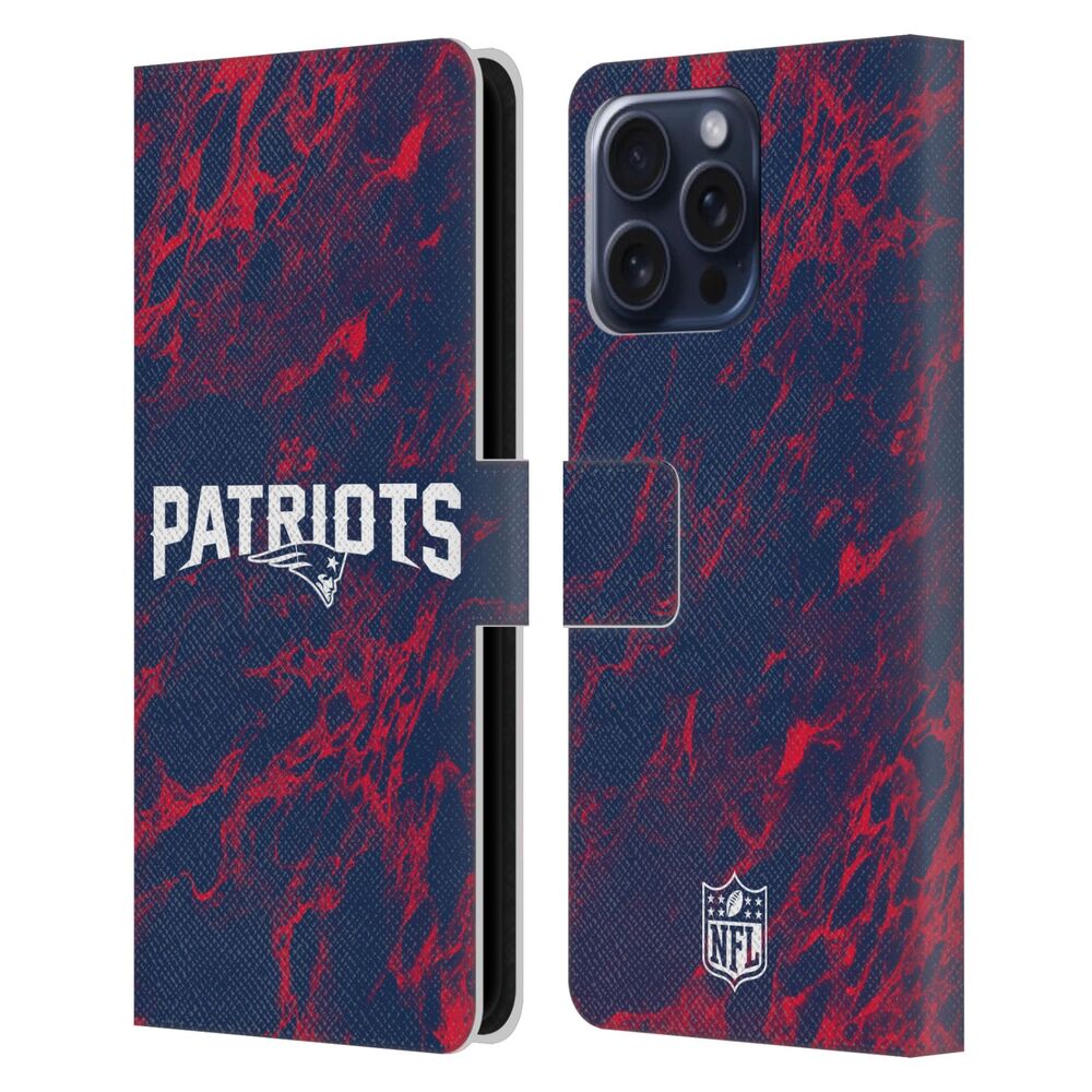 NEW ENGLAND PATRIOTS（NFL） パッツ パッツ - Coloured Marble レザー手帳型 / Apple iPhoneケース 【公式 / オフィシャル】