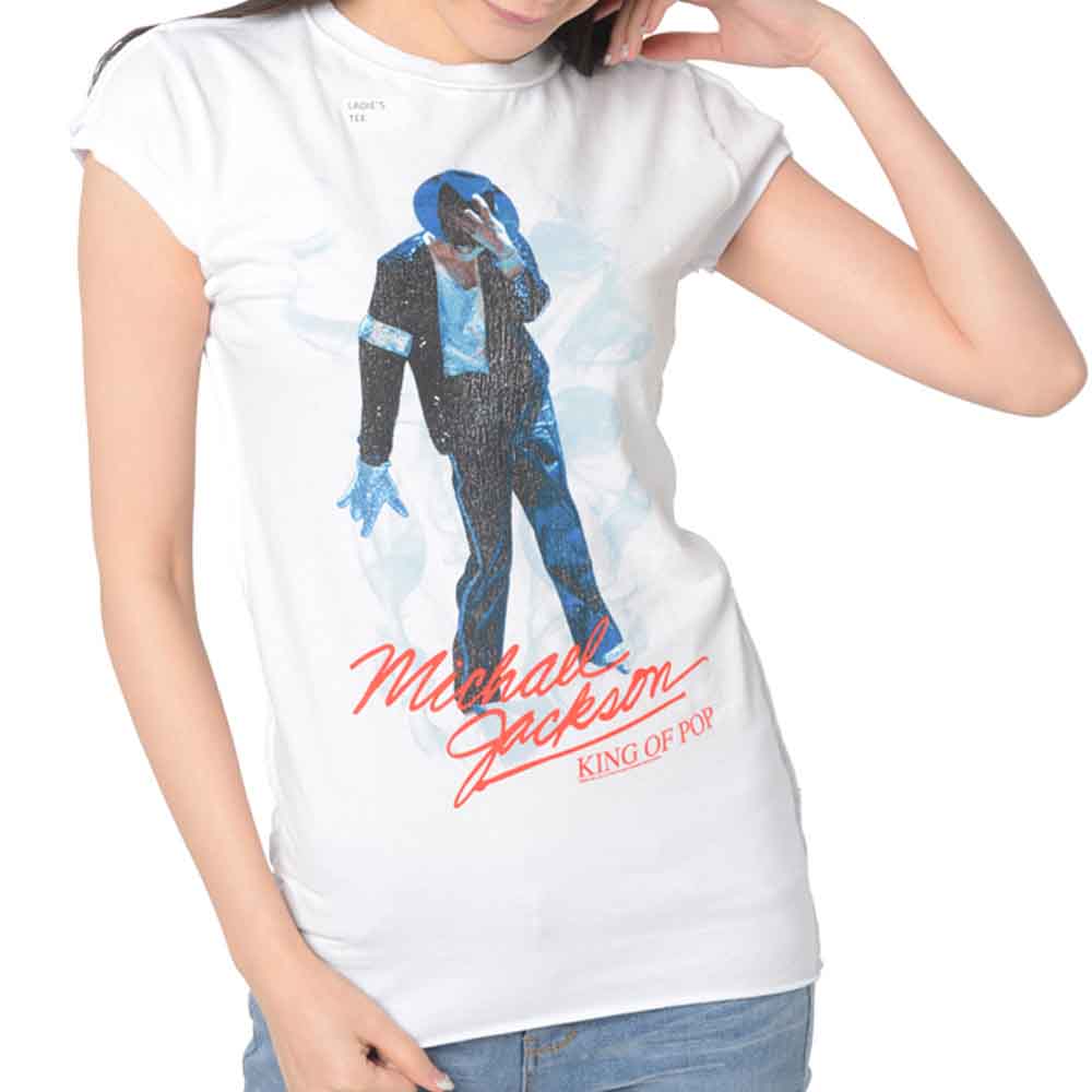 MICHAEL JACKSON マイケルジャクソン (2025年 映画公開 ) - KING OF POP SMOKE / Amplified（ ブランド ） / Tシャツ / レディース 【公式 / オフィシャル】